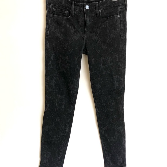 Vince Dylan Black Floral Ankle Skinny Jeans 27 - Picture 2 of 11